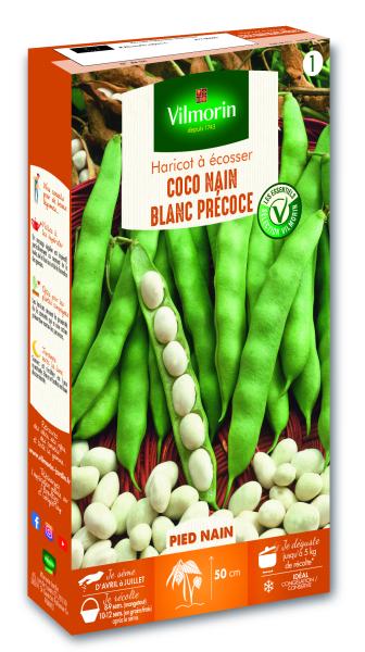 Légumes Secs - Haricot Nain à Ecosser Coco Blanc Précoce  - PACKAGING_3D_RECTO